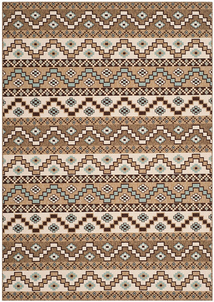 Safavieh Veranda Ver095-0215 Creme / Brown Southwestern Area Rug