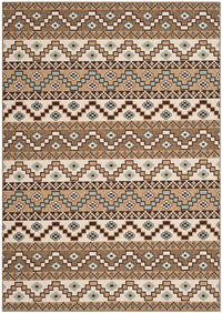 Safavieh Veranda Ver095-0215 Creme / Brown Southwestern Area Rug