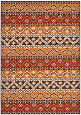 Safavieh Veranda Ver095-0332 Red / Chocolate Rugs.