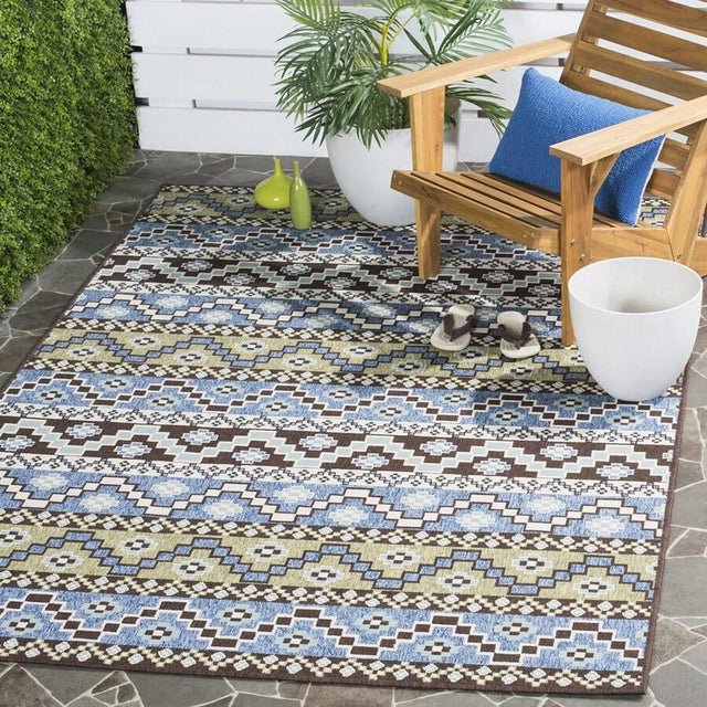 Safavieh Veranda Ver095-0651 Blue / Creme Rugs.