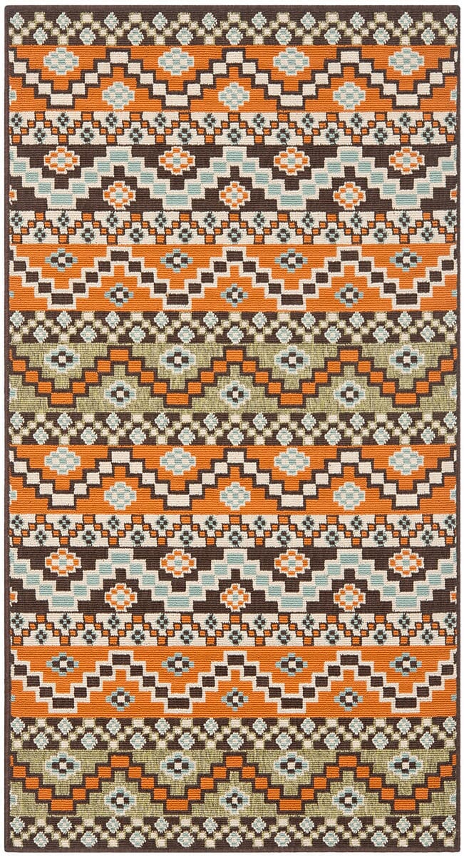 Safavieh Veranda Ver095-0752 Terracotta / Chocolate Rugs.
