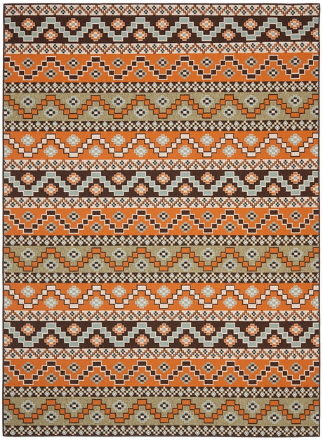 Safavieh Veranda Ver095-0752 Terracotta / Chocolate Rugs.