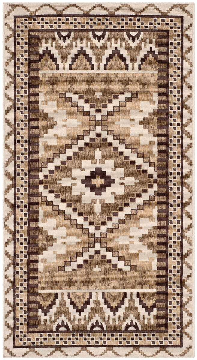 Safavieh Veranda Ver096-0215 Creme / Brown Southwestern Area Rug