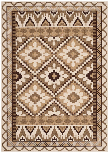 Safavieh Veranda Ver096-0215 Creme / Brown Southwestern Area Rug