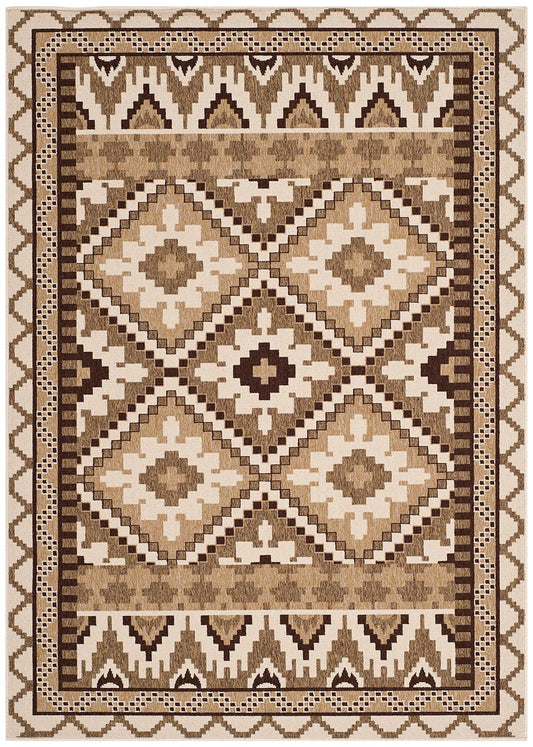 Safavieh Veranda Ver096-0215 Creme / Brown Southwestern Area Rug