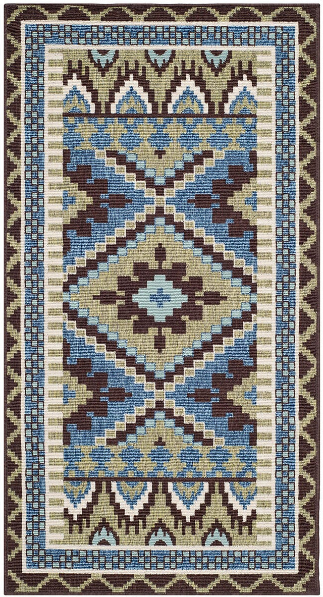 Safavieh Veranda Ver096-0642 Green / Chocolate Rugs.