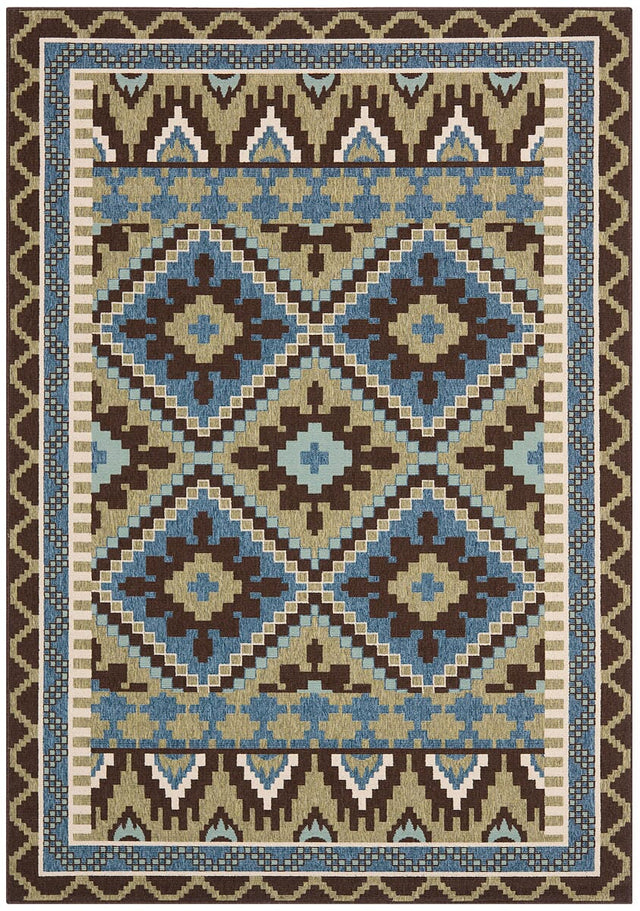 Safavieh Veranda Ver096-0642 Green / Chocolate Rugs.