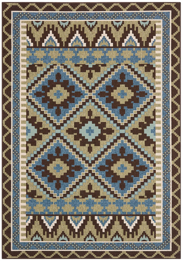 Safavieh Veranda Ver096-0642 Green / Chocolate Rugs.