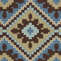 Safavieh Veranda Ver096-0642 Green / Chocolate Southwestern Area Rug