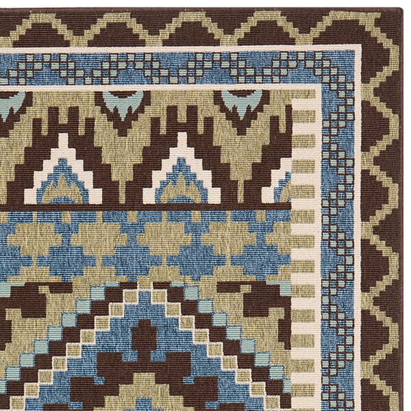 Safavieh Veranda Ver096-0642 Green / Chocolate Southwestern Area Rug