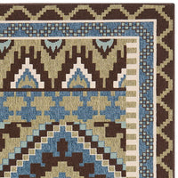 Safavieh Veranda Ver096-0642 Green / Chocolate Southwestern Area Rug