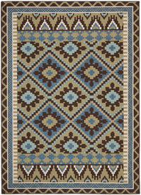 Safavieh Veranda Ver096-0642 Green / Chocolate Southwestern Area Rug