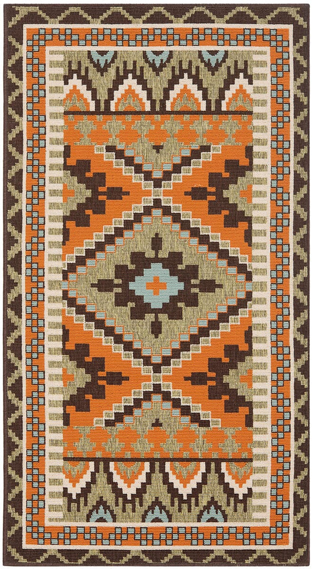 Safavieh Veranda Ver096-0742 Green / Terracotta Rugs.