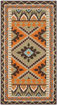 Safavieh Veranda Ver096-0742 Green / Terracotta Southwestern Area Rug