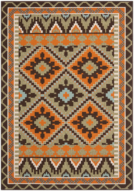 Safavieh Veranda Ver096-0742 Green / Terracotta Rugs.