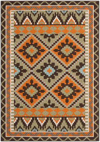 Safavieh Veranda Ver096-0742 Green / Terracotta Southwestern Area Rug