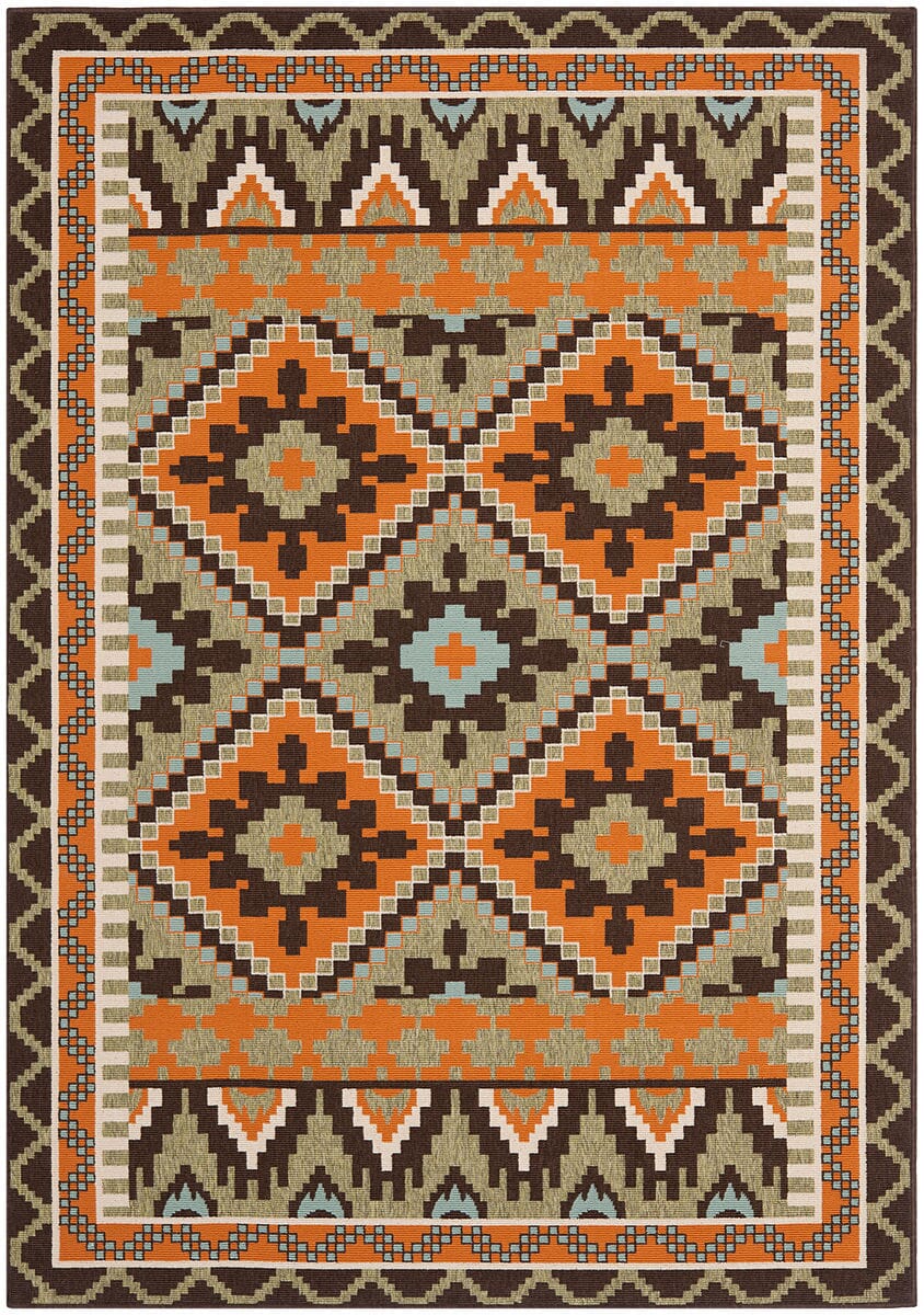 Safavieh Veranda Ver096-0742 Green / Terracotta Rugs.