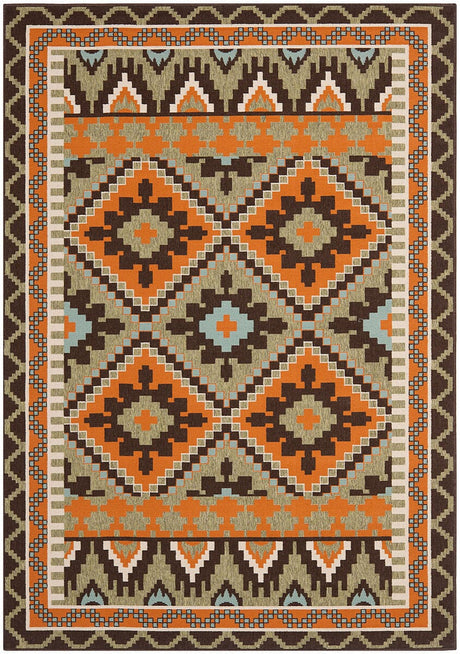 Safavieh Veranda Ver096-0742 Green / Terracotta Rugs.
