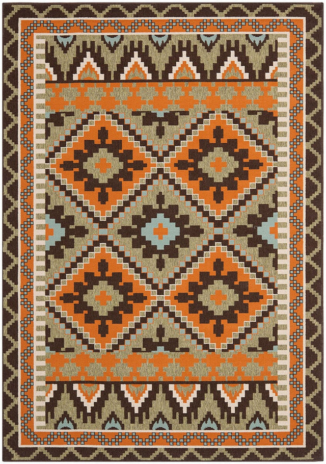 Safavieh Veranda Ver096-0742 Green / Terracotta Rugs.