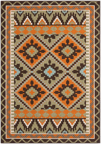 Safavieh Veranda Ver096-0742 Green / Terracotta Southwestern Area Rug