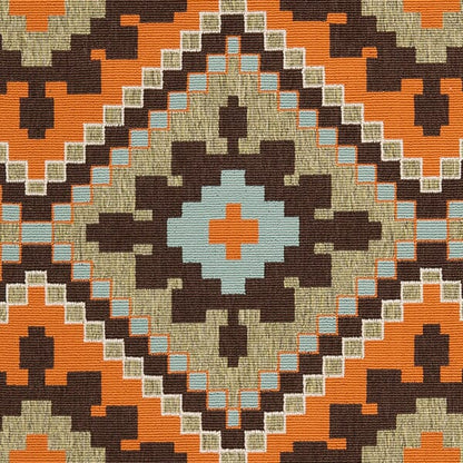 Safavieh Veranda Ver096-0742 Green / Terracotta Southwestern Area Rug