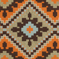 Safavieh Veranda Ver096-0742 Green / Terracotta Southwestern Area Rug