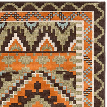 Safavieh Veranda Ver096-0742 Green / Terracotta Southwestern Area Rug