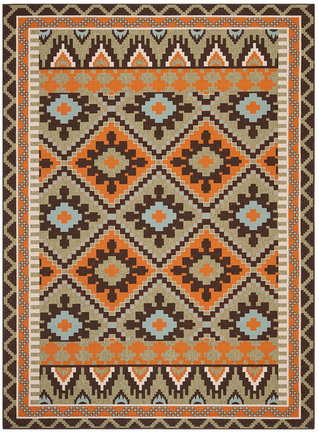 Safavieh Veranda Ver096-0742 Green / Terracotta Rugs.
