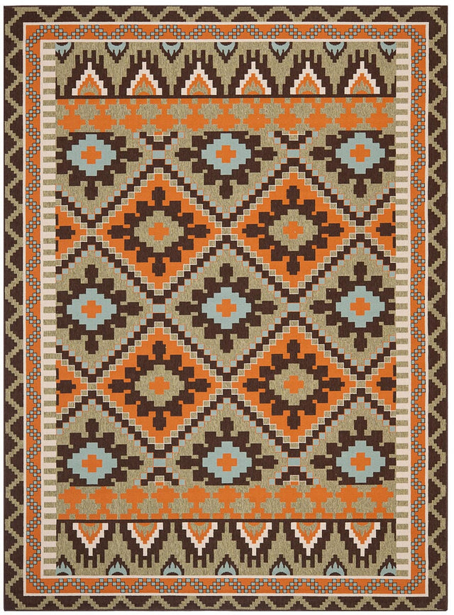 Safavieh Veranda Ver096-0742 Green / Terracotta Rugs.