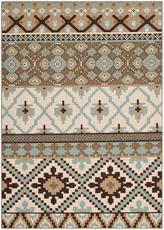 Safavieh Veranda Ver097-0215 Creme / Brown Southwestern Area Rug