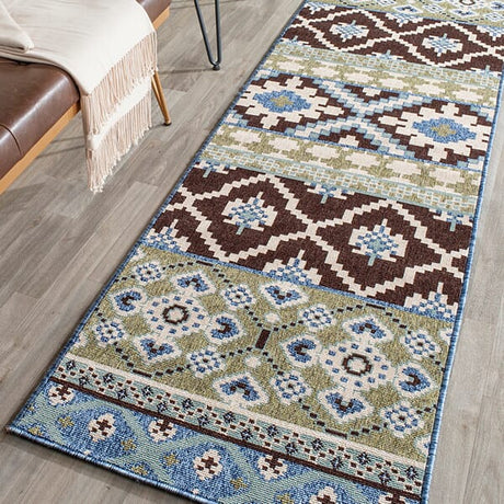 Safavieh Veranda Ver097-0624 Chocolate / Blue Rugs.