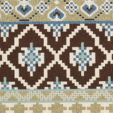 Safavieh Veranda Ver097-0624 Chocolate / Blue Rugs.