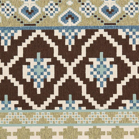 Safavieh Veranda Ver097-0624 Chocolate / Blue Rugs.