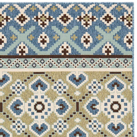 Safavieh Veranda Ver097-0624 Chocolate / Blue Rugs.
