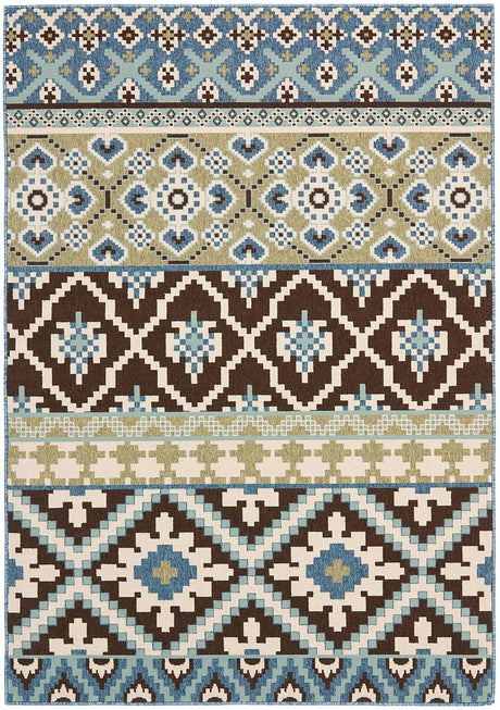 Safavieh Veranda Ver097-0624 Chocolate / Blue Rugs.