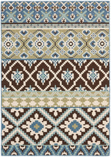 Safavieh Veranda Ver097-0624 Chocolate / Blue Rugs.
