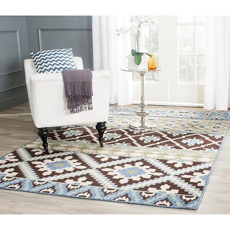 Safavieh Veranda Ver097-0624 Chocolate / Blue Rugs.