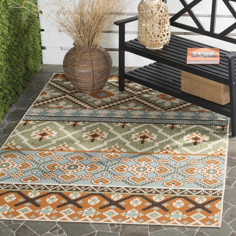 Safavieh Veranda Ver097-0745 Green / Terracotta Rugs.