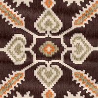 Safavieh Veranda Ver098-0725 Chocolate / Terracotta Damask Area Rug