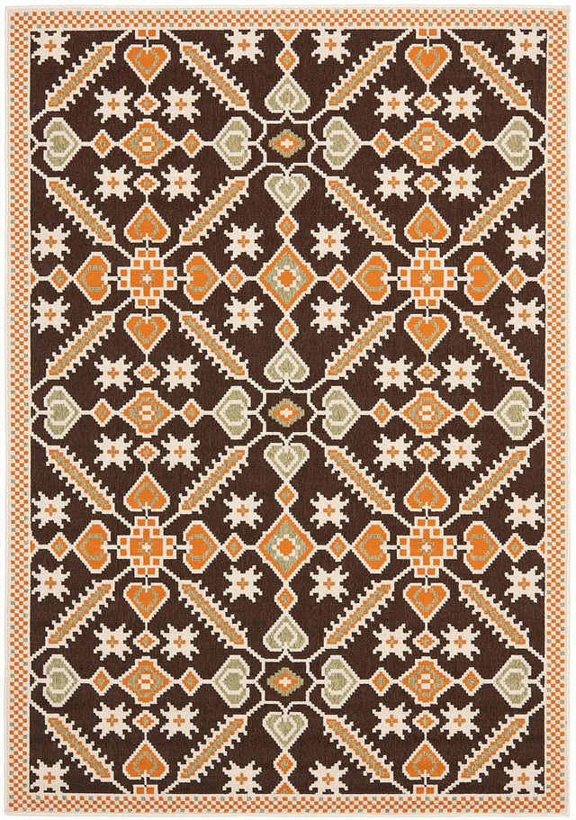 Safavieh Veranda Ver098-0725 Chocolate / Terracotta Rugs.