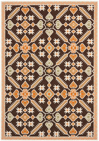 Safavieh Veranda Ver098-0725 Chocolate / Terracotta Damask Area Rug