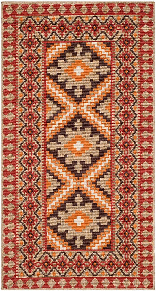 Safavieh Veranda Ver099-0334 Red / Natural Rugs.