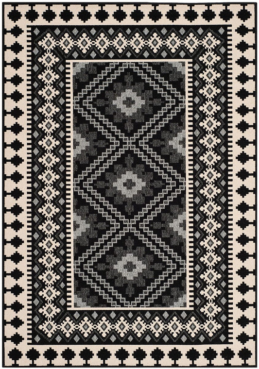 Safavieh Veranda Ver099-0421 Black / Creme Southwestern Area Rug