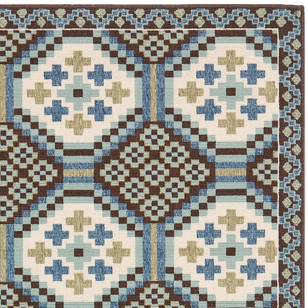 Safavieh Veranda Ver100-0652 Blue / Chocolate Rugs.