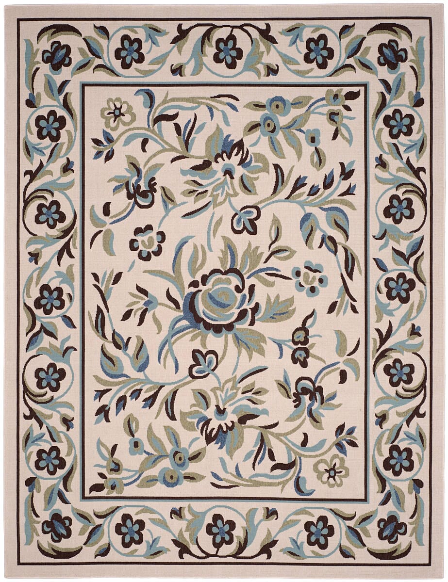 Safavieh Veranda Verb011-0614 Cream / Green Area Rug