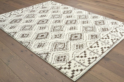 Oriental Weavers Sphinx Verona 1330W Ivory / Brown Moroccan Area Rug