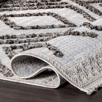 Nuloom Eilene Diamond Nei2314A Light Gray Area Rug