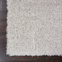 Nourison Luxe Shag Lxs01 Grey Shag Area Rug