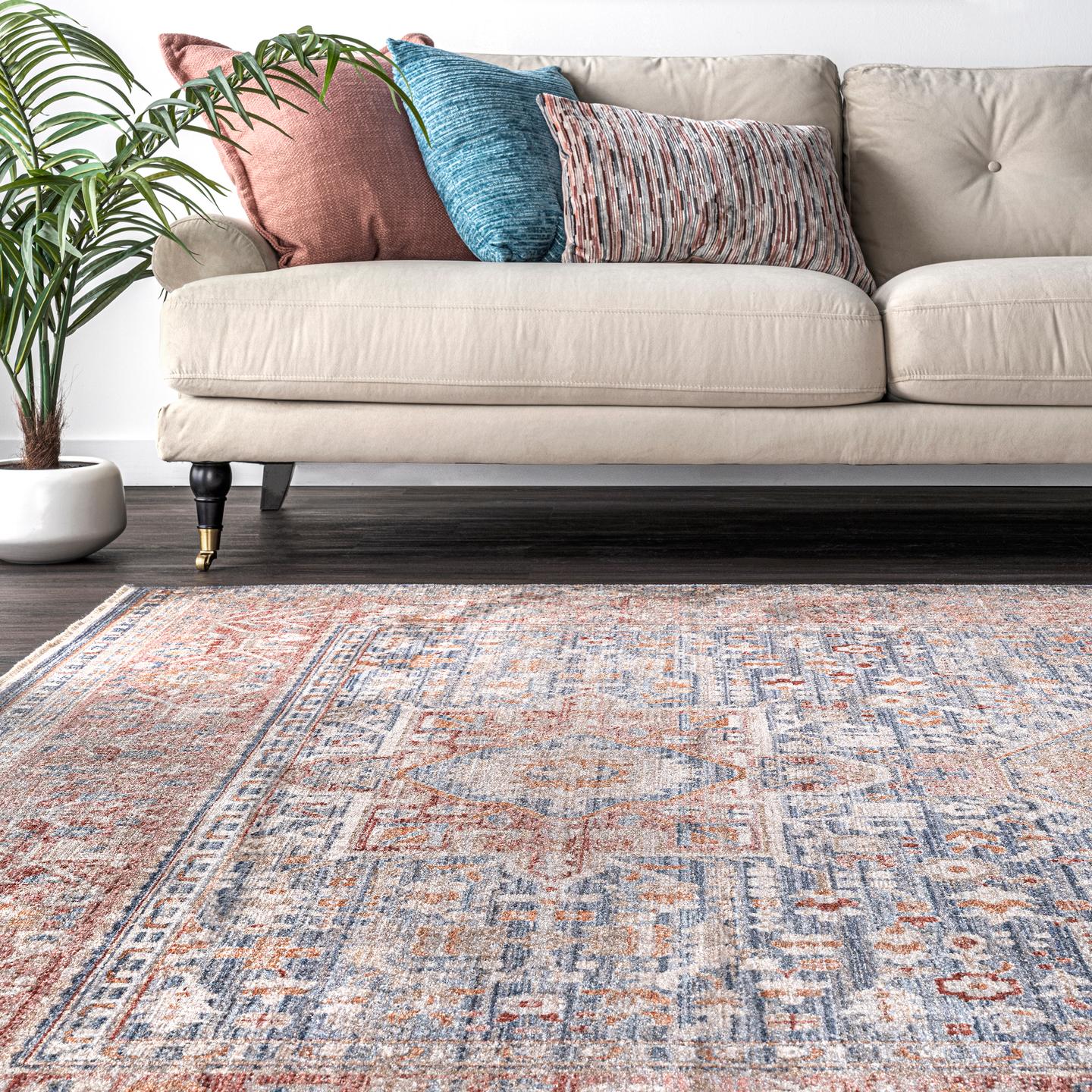 Nuloom Ari Worn Nar2396B Blue Area Rug