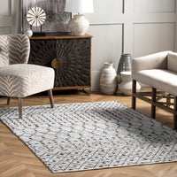 Nuloom Hartford Leather Moroccan Nha1419B Ivory Area Rug